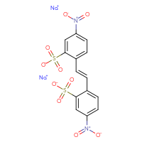 Chemical structure of disodium 5-nitro-2-[(1E)-2-(4-nitro-2-sulfonatophenyl)ethenyl]benzene-1-sulfonate - CSSB00020675919