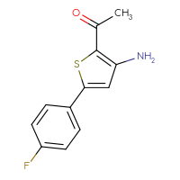 Chemical structure of 1-[3-amino-5-(4-fluorophenyl)thiophen-2-yl]ethan-1-one - CSSB00000033822