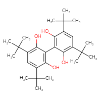 Chemical structure of 3,3',5,5'-tetra-tert-butyl-[1,1'-biphenyl]-2,2',6,6'-tetrol - CSSB00025706922