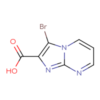 Chemical structure of 3-bromoimidazo[1,2-a]pyrimidine-2-carboxylic acid - CSSB00010220175