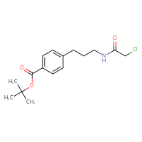 Chemical structure of tert-butyl 4-[3-(2-chloroacetamido)propyl]benzoate - CSSB21332096260