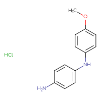Chemical structure of N1-(4-methoxyphenyl)benzene-1,4-diamine hydrochloride - CSSB00000017281