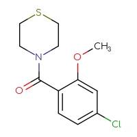 Chemical structure of 4-(4-chloro-2-methoxybenzoyl)thiomorpholine - CSSB00026912346