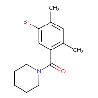 Chemical structure of 1-(5-bromo-2,4-dimethylbenzoyl)piperidine - CSSB01999423685