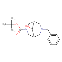 Chemical structure of tert-butyl 7-benzyl-9-hydroxy-3,7-diazabicyclo[3.3.1]nonane-3-carboxylate - CSSB00011151838