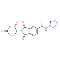 Chemical structure of 2-(2,6-dioxopiperidin-3-yl)-1,3-dioxo-N-(4H-1,2,4-triazol-4-yl)-2,3-dihydro-1H-isoindole-5-carboxamide - CSSB21531607551
