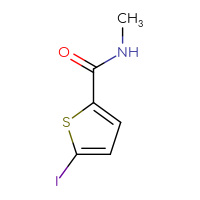 Chemical structure of 5-iodo-N-methylthiophene-2-carboxamide - CSSB06258976457