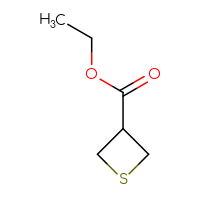Chemical structure of ethyl thietane-3-carboxylate - CSSB00009829497