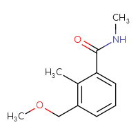Chemical structure of 3-(methoxymethyl)-N,2-dimethylbenzamide - CSSB07127703514