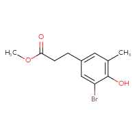 Chemical structure of methyl 3-(3-bromo-4-hydroxy-5-methylphenyl)propanoate - CSSB00010289071