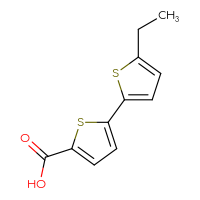 Chemical structure of 5'-ethyl-[2,2'-bithiophene]-5-carboxylic acid - CSSB00011457321