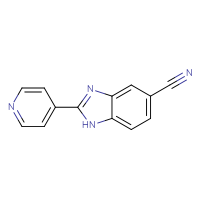 Chemical structure of 2-(pyridin-4-yl)-1H-1,3-benzodiazole-5-carbonitrile - CSSB00000487708