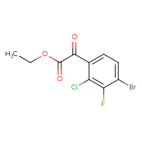 Chemical structure of ethyl 2-(4-bromo-2-chloro-3-fluorophenyl)-2-oxoacetate - CSSB00033375615