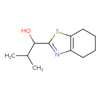 Chemical structure of 2-methyl-1-(4,5,6,7-tetrahydro-1,3-benzothiazol-2-yl)propan-1-ol - CSSB00021558512