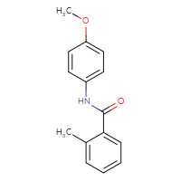 Chemical structure of N-(4-methoxyphenyl)-2-methylbenzamide - CSSB00046163580