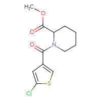 Chemical structure of methyl 1-(5-chlorothiophene-3-carbonyl)piperidine-2-carboxylate - CSSB00036206622