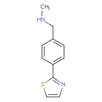 Chemical structure of methyl({[4-(1,3-thiazol-2-yl)phenyl]methyl})amine - CSSB00000069088