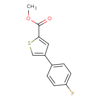 Chemical structure of methyl 4-(4-fluorophenyl)thiophene-2-carboxylate - CSSB00010062251