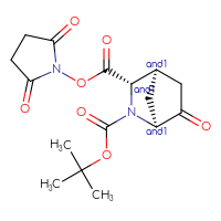 Chemical structure of rac-2-tert-butyl 3-(2,5-dioxopyrrolidin-1-yl) (1R,3R,4S)-6-oxo-2-azabicyclo[2.2.1]heptane-2,3-dicarboxylate - CSSB20270230175