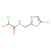Chemical structure of 2-chloro-N-[(5-chloro-1,3-thiazol-2-yl)methyl]-2-fluoroacetamide - CSSB09889265595