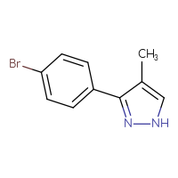 Chemical structure of 3-(4-bromophenyl)-4-methyl-1H-pyrazole - CSSB00010176782