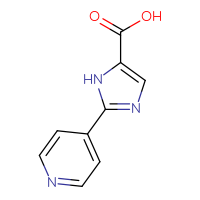 Chemical structure of 2-(pyridin-4-yl)-1H-imidazole-5-carboxylic acid - CSSB00020638203