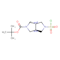 Chemical structure of rac-tert-butyl (3aR,6aR)-5-(chlorosulfonyl)-octahydropyrrolo[3,4-c]pyrrole-2-carboxylate - CSSB14848523912