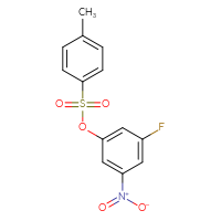Chemical structure of 3-fluoro-5-nitrophenyl 4-methylbenzene-1-sulfonate - CSSB00114202725