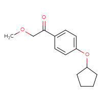 Chemical structure of 1-[4-(cyclopentyloxy)phenyl]-2-methoxyethan-1-one - CSSB21103685227