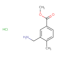 Chemical structure of methyl 3-(aminomethyl)-4-methylbenzoate hydrochloride - CSSB00132313987