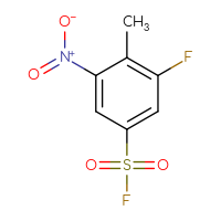 Chemical structure of 3-fluoro-4-methyl-5-nitrobenzene-1-sulfonyl fluoride - CSSB00015196258