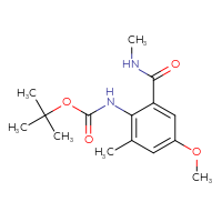 Chemical structure of tert-butyl N-[4-methoxy-2-methyl-6-(methylcarbamoyl)phenyl]carbamate - CSSB09890960453