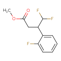 Chemical structure of methyl 4,4-difluoro-3-(2-fluorophenyl)butanoate - CSSB00134609476
