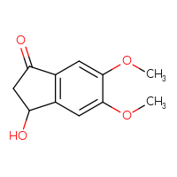 Chemical structure of 3-hydroxy-5,6-dimethoxy-2,3-dihydro-1H-inden-1-one - CSSB00159246610