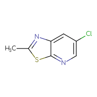 Chemical structure of 6-chloro-2-methyl-[1,3]thiazolo[5,4-b]pyridine - CSSB00000085731