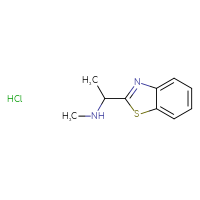 Chemical structure of [1-(1,3-benzothiazol-2-yl)ethyl](methyl)amine hydrochloride - CSSB00000739599