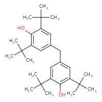 Chemical structure of 2,6-di-tert-butyl-4-[(3,5-di-tert-butyl-4-hydroxyphenyl)methyl]phenol - CSSB00000070699