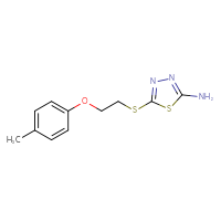 Chemical structure of 5-{[2-(4-methylphenoxy)ethyl]sulfanyl}-1,3,4-thiadiazol-2-amine - CSSB00000575984