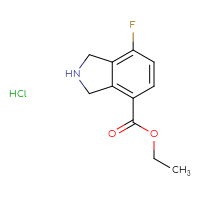 Chemical structure of ethyl 7-fluoro-2,3-dihydro-1H-isoindole-4-carboxylate hydrochloride - CSSB21043416017