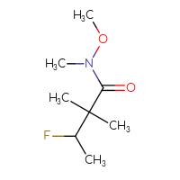 Chemical structure of 3-fluoro-N-methoxy-N,2,2-trimethylbutanamide - CSSB20456921289