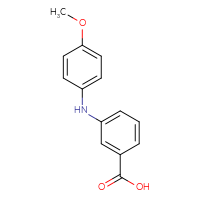 Chemical structure of 3-[(4-methoxyphenyl)amino]benzoic acid - CSSB00025706354