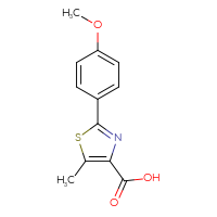 Chemical structure of 2-(4-methoxyphenyl)-5-methyl-1,3-thiazole-4-carboxylic acid - CSSB00006247985