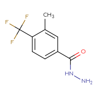 Chemical structure of 3-methyl-4-(trifluoromethyl)benzohydrazide - CSSB09626418683