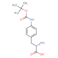 Chemical structure of (2S)-2-amino-3-(4-{[(tert-butoxy)carbonyl]amino}phenyl)propanoic acid - CSSB00020681903
