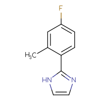 Chemical structure of 2-(4-fluoro-2-methylphenyl)-1H-imidazole - CSSB00012000926