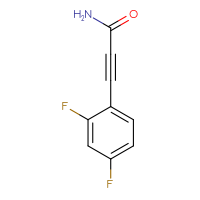 Chemical structure of 3-(2,4-difluorophenyl)prop-2-ynamide - CSSB00016089807