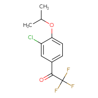 Chemical structure of 1-[3-chloro-4-(propan-2-yloxy)phenyl]-2,2,2-trifluoroethan-1-one - CSSB00133412744