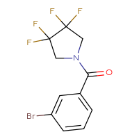 Chemical structure of 1-(3-bromobenzoyl)-3,3,4,4-tetrafluoropyrrolidine - CSSB00029713775