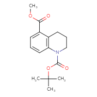 Chemical structure of 1-tert-butyl 5-methyl 1,2,3,4-tetrahydroquinoline-1,5-dicarboxylate - CSSB02051782736