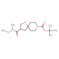 Chemical structure of tert-butyl 3-[methoxy(methyl)carbamoyl]-1-oxa-8-azaspiro[4.5]decane-8-carboxylate - CSSB01148880224